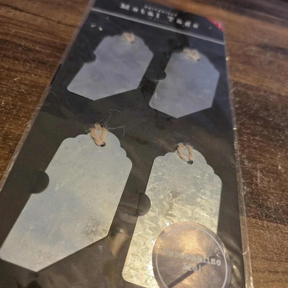 Horizon Galvanized‎ Metal Tags Silver 4 Count Crafting Gardening Gifting Crafts